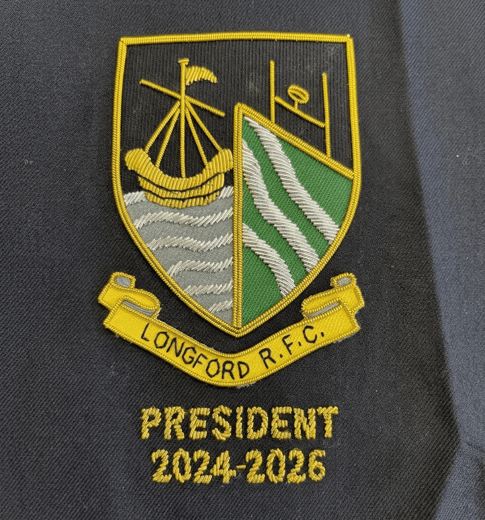 Embroidered club crest detail