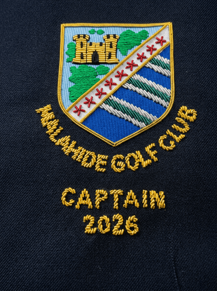 Club crest top-down view