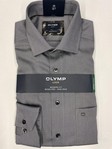OLYMP | Grey Micro Check Modern Fit Long Sleeved Shirt