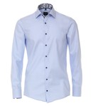 VENTI | Plain Blue long sleeved modern fit shirt - 17, 17 1/2 only
