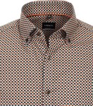 VENTI | Orange design casual modern fit long sleeved shirt 100% cotton-