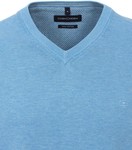 CASA MODA |Pale  Blue v-neck pullover 100% pima cotton